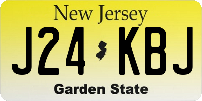 NJ license plate J24KBJ