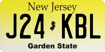 NJ license plate J24KBL
