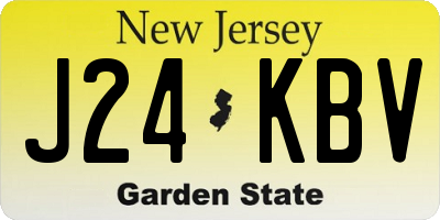 NJ license plate J24KBV