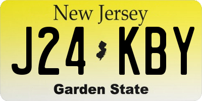 NJ license plate J24KBY