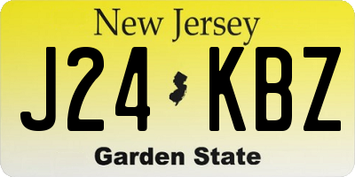 NJ license plate J24KBZ