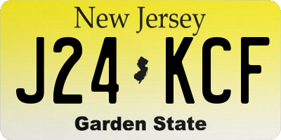 NJ license plate J24KCF