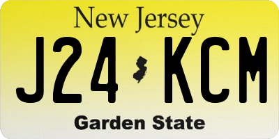 NJ license plate J24KCM