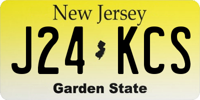 NJ license plate J24KCS