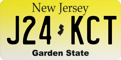 NJ license plate J24KCT