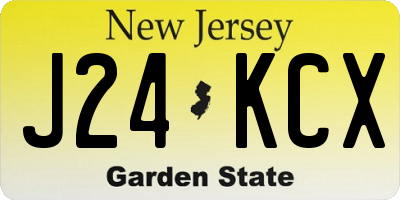 NJ license plate J24KCX