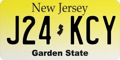 NJ license plate J24KCY