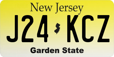NJ license plate J24KCZ