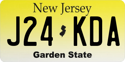 NJ license plate J24KDA