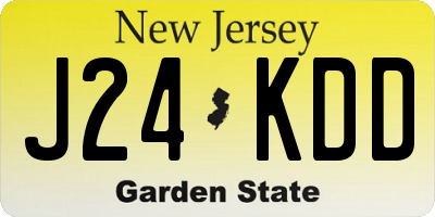 NJ license plate J24KDD