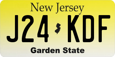 NJ license plate J24KDF