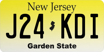 NJ license plate J24KDI