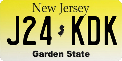 NJ license plate J24KDK