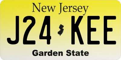 NJ license plate J24KEE
