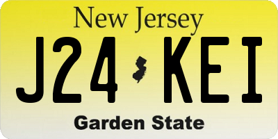 NJ license plate J24KEI