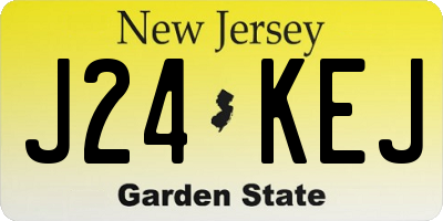 NJ license plate J24KEJ