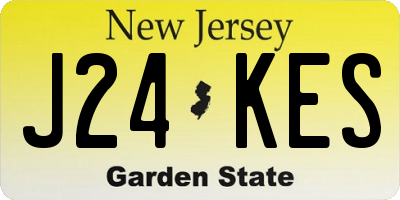 NJ license plate J24KES
