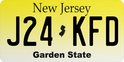 NJ license plate J24KFD