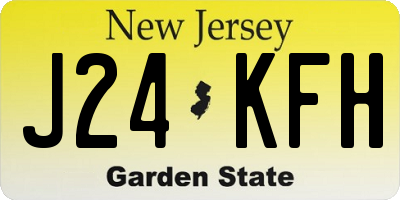NJ license plate J24KFH