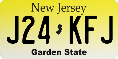 NJ license plate J24KFJ