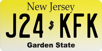 NJ license plate J24KFK