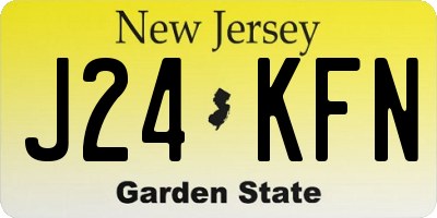NJ license plate J24KFN