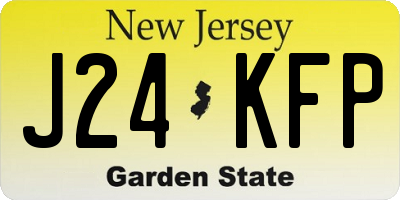 NJ license plate J24KFP