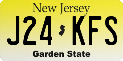 NJ license plate J24KFS