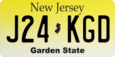 NJ license plate J24KGD