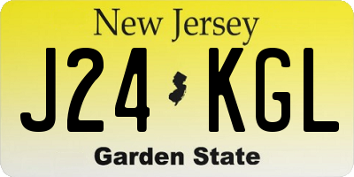 NJ license plate J24KGL