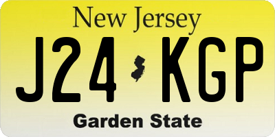 NJ license plate J24KGP