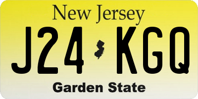 NJ license plate J24KGQ