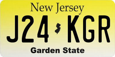 NJ license plate J24KGR