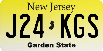 NJ license plate J24KGS