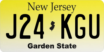 NJ license plate J24KGU