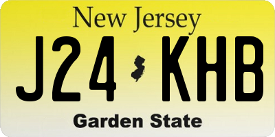 NJ license plate J24KHB