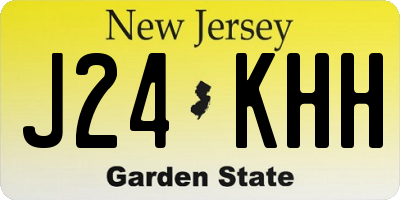 NJ license plate J24KHH