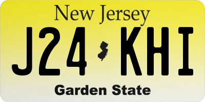 NJ license plate J24KHI