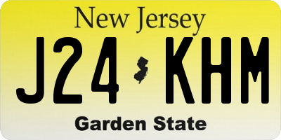 NJ license plate J24KHM