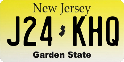 NJ license plate J24KHQ