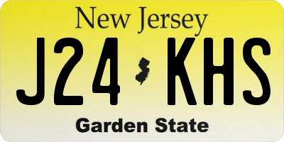 NJ license plate J24KHS