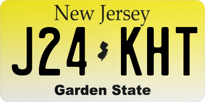 NJ license plate J24KHT