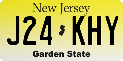 NJ license plate J24KHY