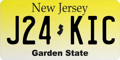 NJ license plate J24KIC
