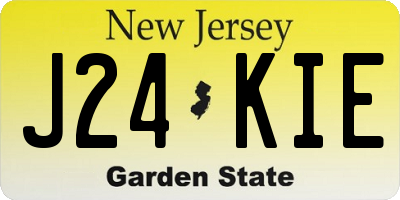 NJ license plate J24KIE