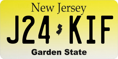 NJ license plate J24KIF