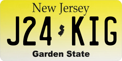 NJ license plate J24KIG