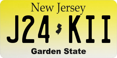NJ license plate J24KII