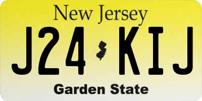 NJ license plate J24KIJ