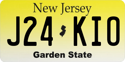 NJ license plate J24KIO